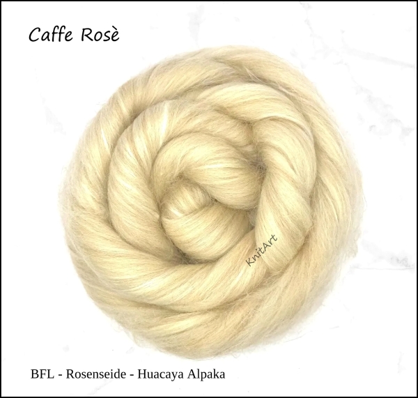 NEU Caffe Rosè , BFL - Rosenseide - Huacaya Alpaka